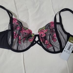 NWT Adore Me Embroidered Floral Sheer Bra